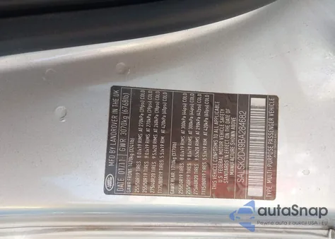 2011 Land Rover Range Rover Sport Hse из США, поврежденный, VIN SALSK2D49BA284682